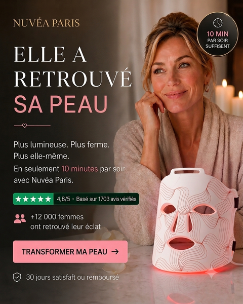 MASQUE LED PHOTOTHERAPIE A LUMIERE VISAGE & COU- ANTI-ÂGE "L'EXPERTISE"